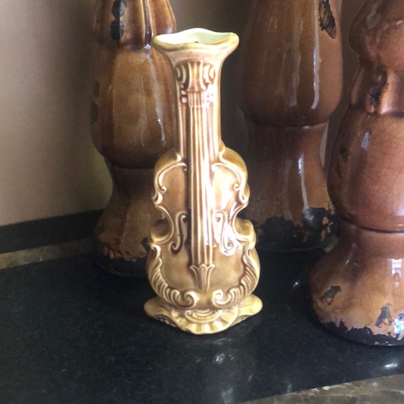 Vintage guitar vase/wall pocket - Picture 1 of 10